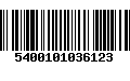 Código de Barras 5400101036123