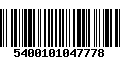 Código de Barras 5400101047778