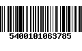 Código de Barras 5400101063785