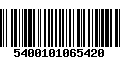 Código de Barras 5400101065420