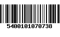 Código de Barras 5400101070738