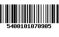 Código de Barras 5400101070905