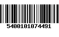 Código de Barras 5400101074491