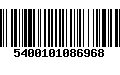 Código de Barras 5400101086968