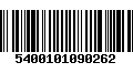 Código de Barras 5400101090262