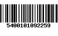 Código de Barras 5400101092259