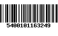 Código de Barras 5400101163249