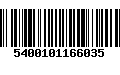 Código de Barras 5400101166035