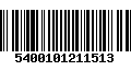 Código de Barras 5400101211513