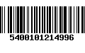 Código de Barras 5400101214996