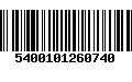 Código de Barras 5400101260740