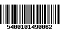 Código de Barras 5400101490062