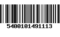 Código de Barras 5400101491113