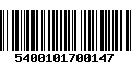 Código de Barras 5400101700147