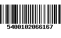 Código de Barras 5400102066167