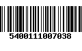 Código de Barras 5400111007038