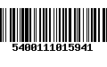 Código de Barras 5400111015941