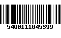 Código de Barras 5400111045399