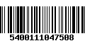 Código de Barras 5400111047508