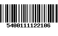 Código de Barras 5400111122106