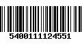 Código de Barras 5400111124551