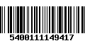 Código de Barras 5400111149417