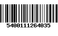 Código de Barras 5400111264035