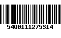 Código de Barras 5400111275314