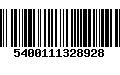 Código de Barras 5400111328928