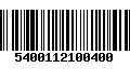 Código de Barras 5400112100400