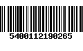 Código de Barras 5400112190265