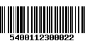 Código de Barras 5400112300022