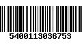 Código de Barras 5400113036753