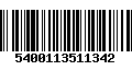 Código de Barras 5400113511342