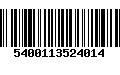 Código de Barras 5400113524014