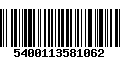 Código de Barras 5400113581062