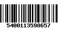 Código de Barras 5400113598657