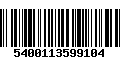 Código de Barras 5400113599104