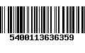 Código de Barras 5400113636359