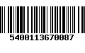 Código de Barras 5400113670087