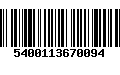 Código de Barras 5400113670094