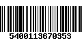 Código de Barras 5400113670353