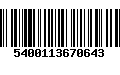 Código de Barras 5400113670643