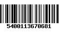 Código de Barras 5400113670681