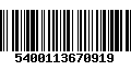 Código de Barras 5400113670919