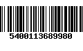 Código de Barras 5400113689980