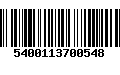 Código de Barras 5400113700548