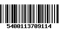 Código de Barras 5400113709114