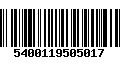 Código de Barras 5400119505017