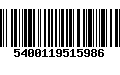 Código de Barras 5400119515986